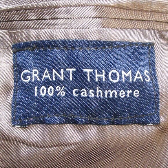 GRANT THOMAS Cashmere Jacket, 42R, Gray, 2 buttons, Soft! - Picture 11 of 14